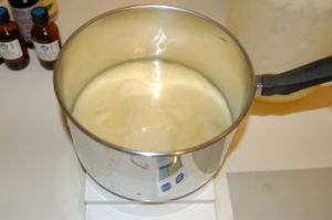 Measuring sold fats for soap making