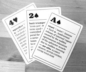 Fart Cards, featuring Snart, Butt Trumpet, and Squeaker on andreabadgley.com