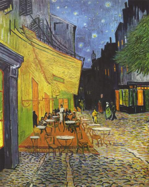 The Café Terrace on the Place du Forum, Arles, at Night, c.1888 by Vincent van Gogh