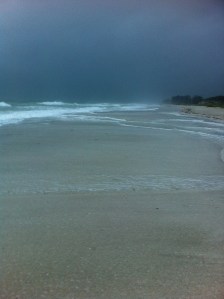 Sea Spray and dark sky from Tropical Storm Andrea at Anna Maria Island on andreabadgley.com