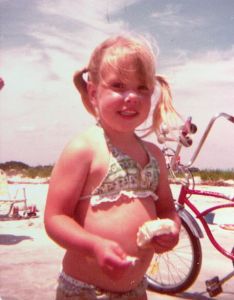 The author, Andrea Badgley, at age 3 or 4, on St. Simons Island, GA on andreabadgley.com