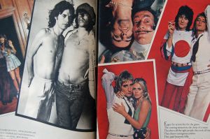 Mick Jagger and Keith Richard, Alice Cooper and Salvador Dali, Rod Stewart and Britt Ekland, Ron Wood with Rod Stewart; 1977 Rolling Stone; photos by Annie Leibovitz on andreabadgley.com