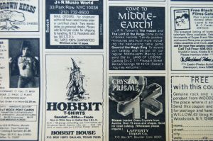 Hobbit and Middle Earth ads in the back of 1977 Rolling Stone magazine on andreabadgley.com