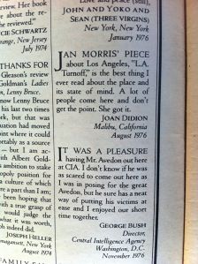 Reader letters from Joan Didion, George Bush, Joseph Heller to Rolling Stone magazine, 1977 issue 254, on andreabadgley.com