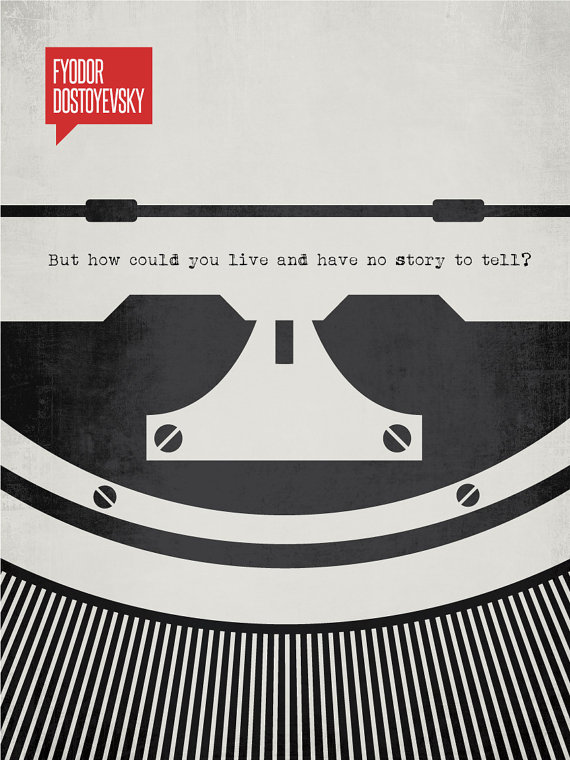 Minimalist Quotation Print - Fyodor Dostoyevsky by DesignDifferent on Etsy