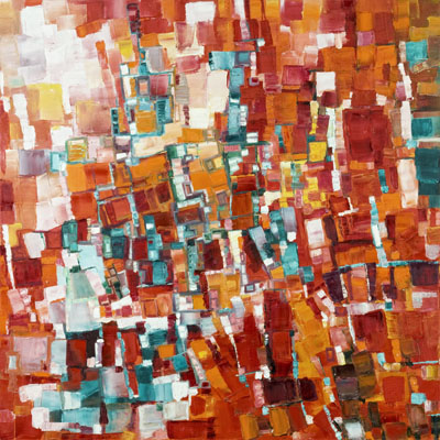 Art Credit: Kymm Swank, Structure 2 (Swank's work appears in Don & Megan's apartment)