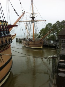 Replicas of the ships that brought colonists to Jamestown, Virginia on andreabadgley.com