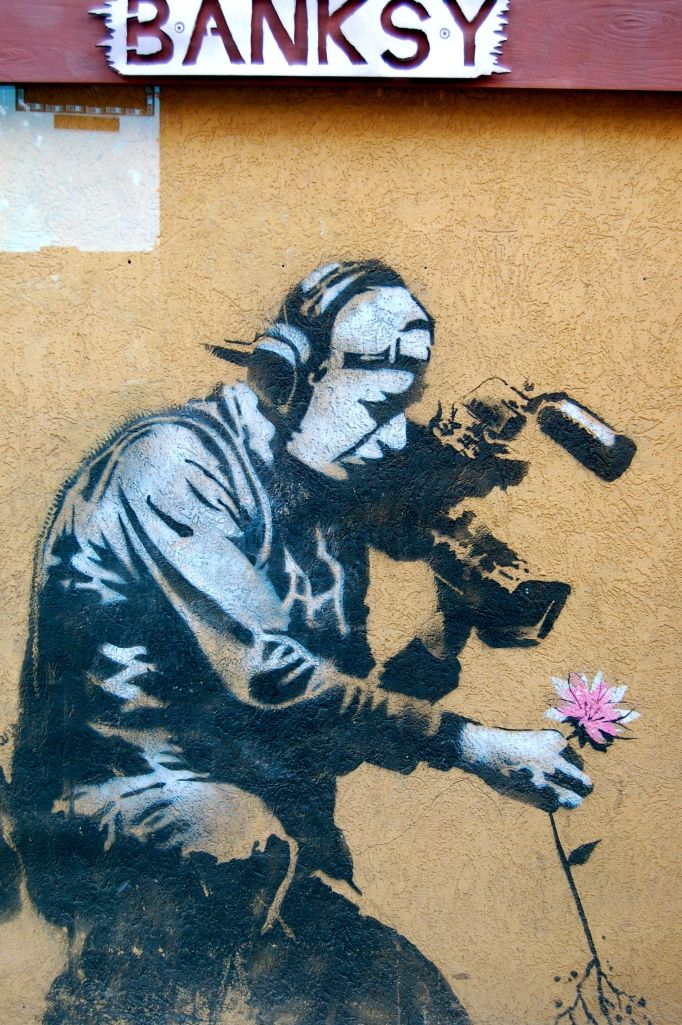 Banksy mural, Park City, UT by Andrea Badgley on Butterfly Mind