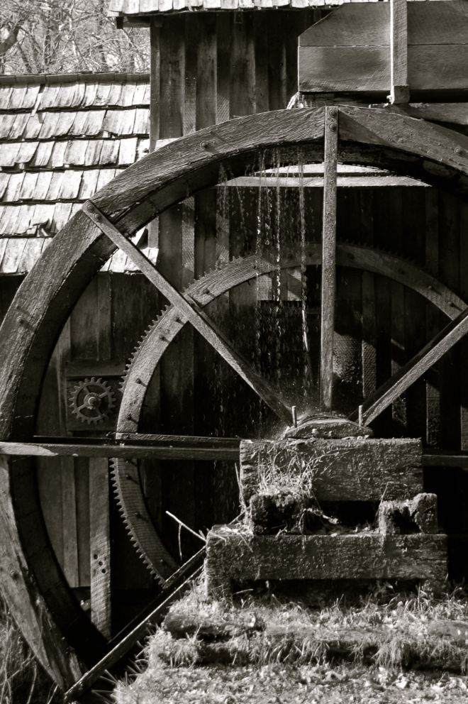 Mabry Mill black and white photograph by Andrea Badgley on Butterfly Mind