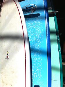 Surfboards in Hanalei, Hawaii. Photograph by Andrea Badgley on Butterfly Mind