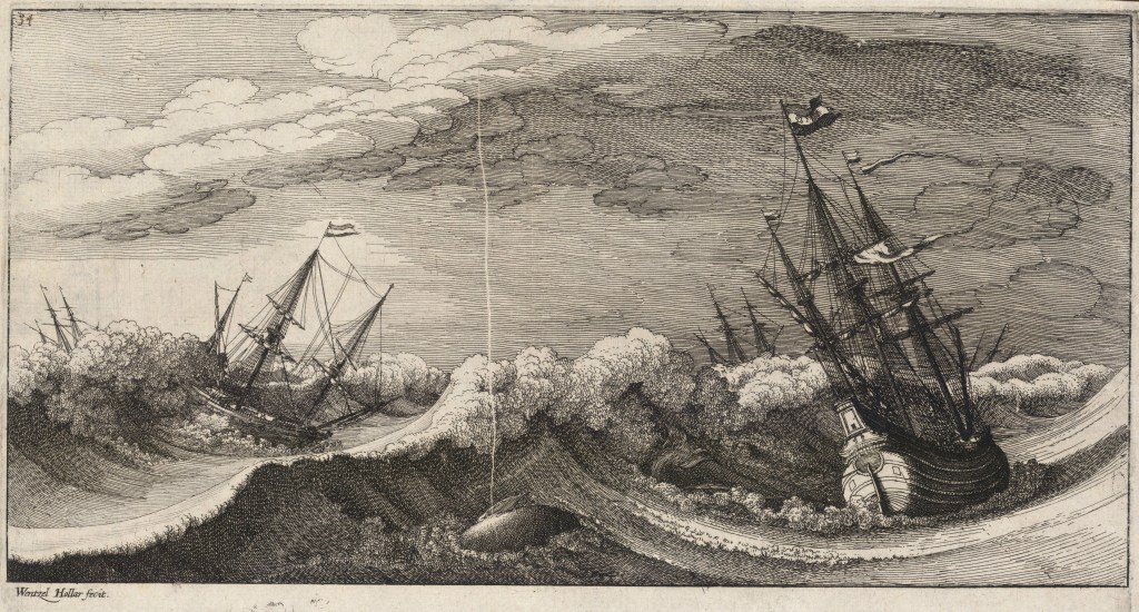 http://commons.wikimedia.org/wiki/File:Wenceslas_Hollar_-_The_whale_and_the_three-masted_ship.jpg