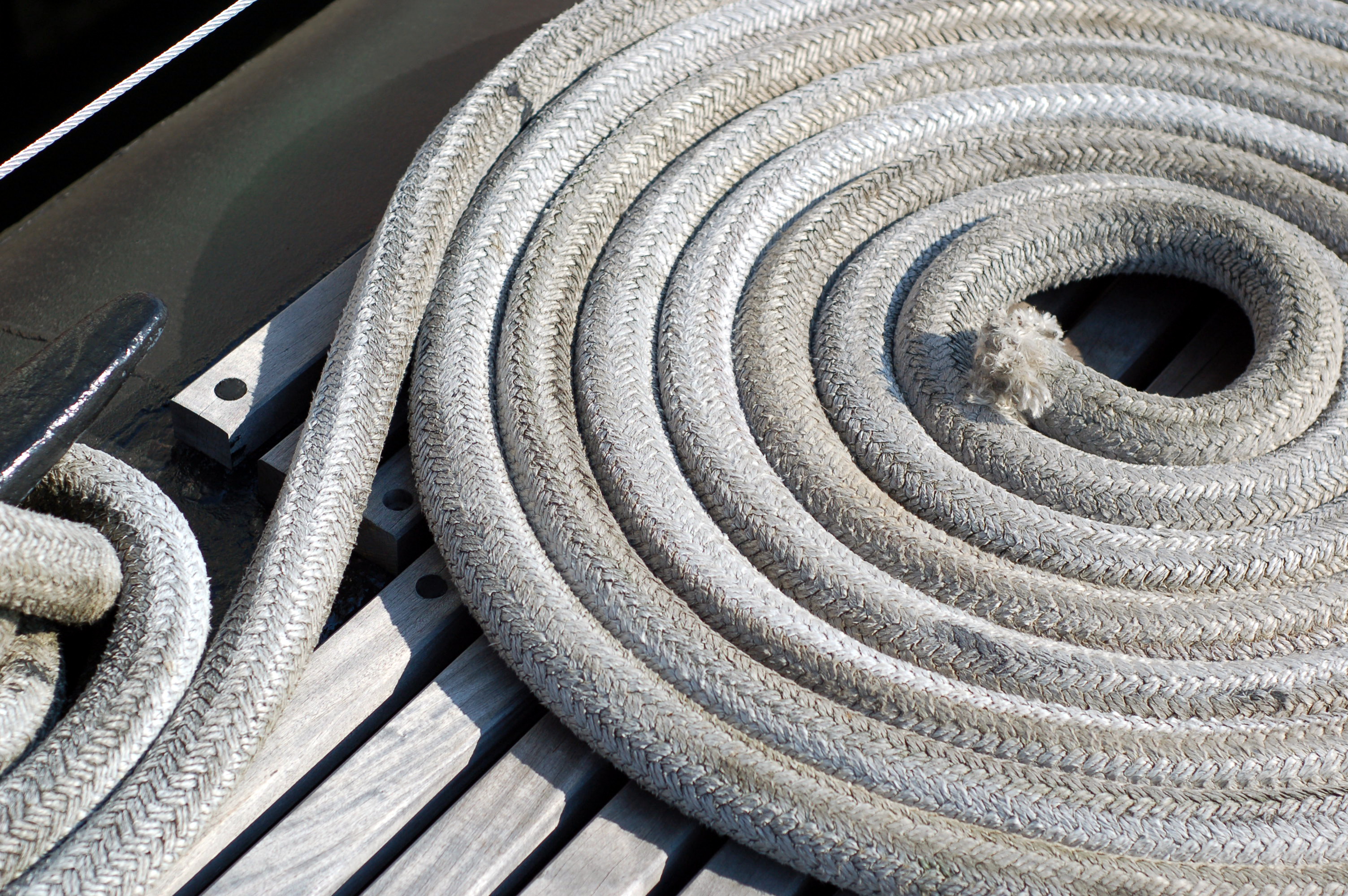 white coil of rope