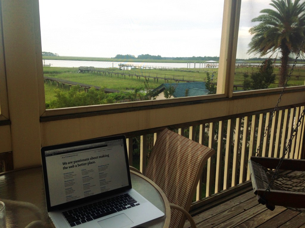 Screened in office, Tybee Island, Georgia