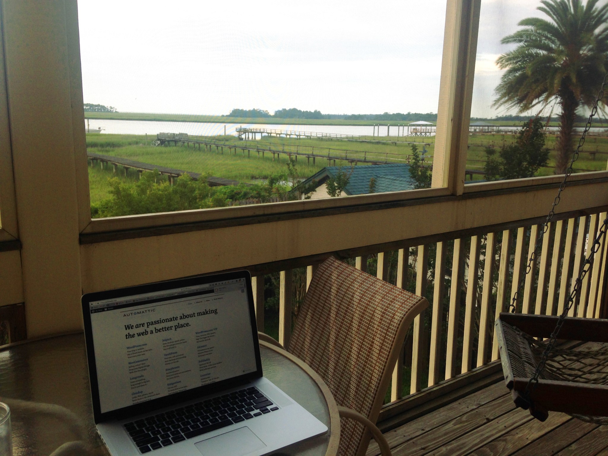 Screened in office, Tybee Island, Georgia