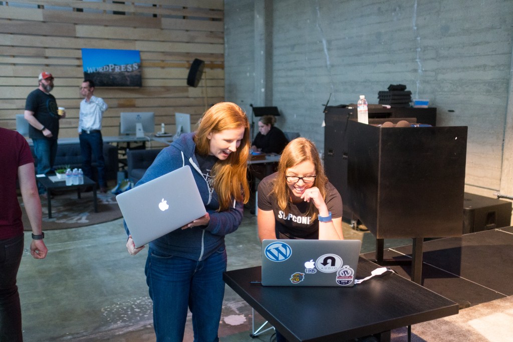 Emily Triplett Lentz and Andrea Badgley at SupConf. Photo by Ben Macaskill