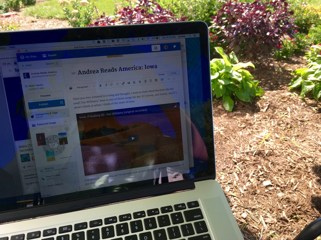 blogging under the redbud tree