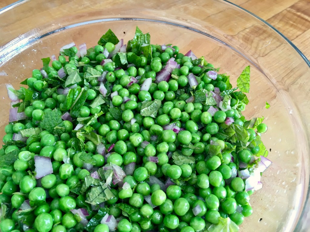 pea and mint salad for spring