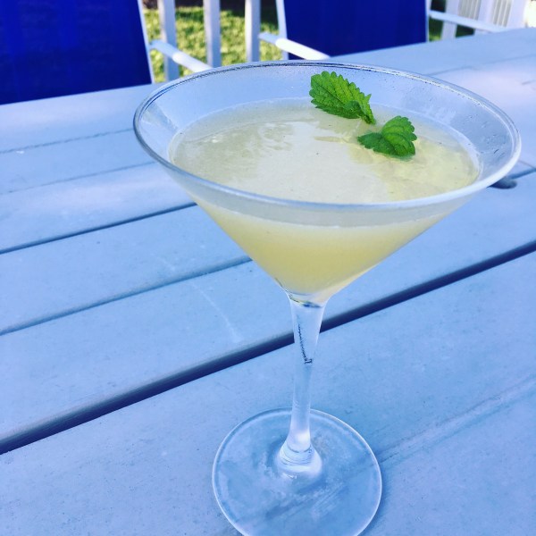 lemon balm gin smash