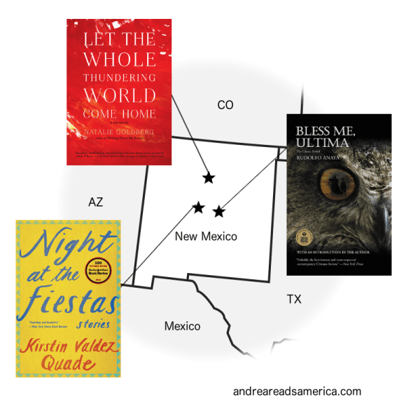 Andrea Reads America map of books set in New Mexico