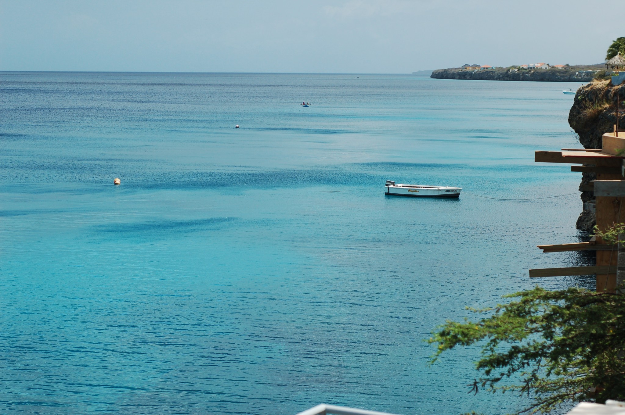 curacao blue water and boat and cat paws_0030